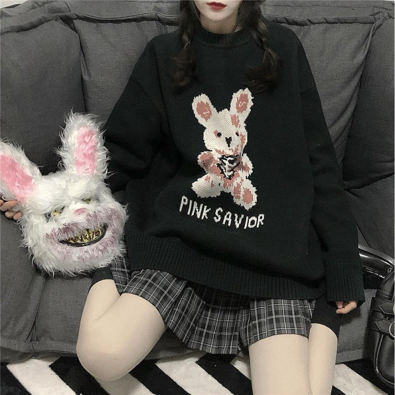 Cute rabbit sweater vest women