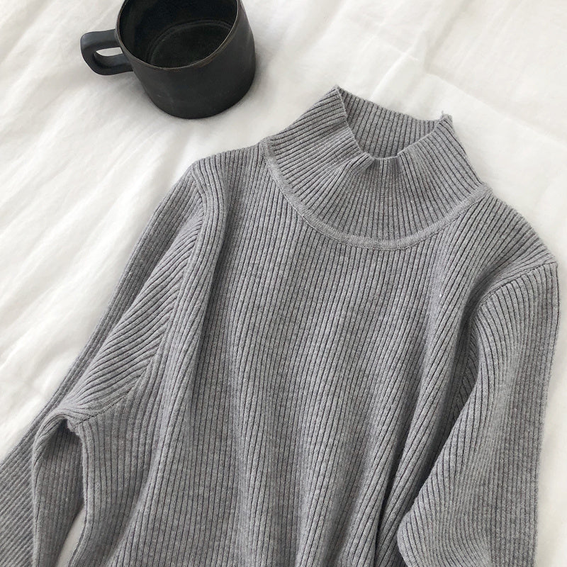 White turtleneck in autumn and winter