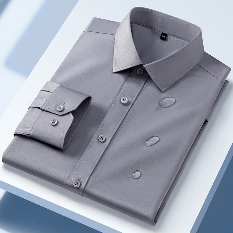 Men’s Non-Iron Ice Silk Four Seasons Shirt – Lightweight, Cool & Wrinkle-Free