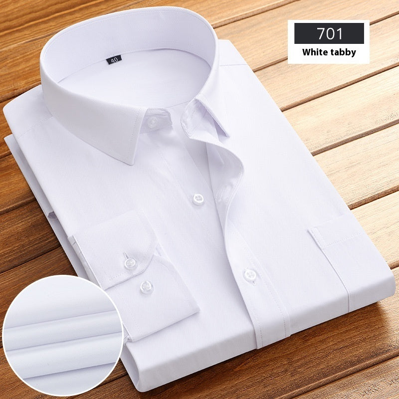 Men’s New Striped Long-Sleeve Business Shirt – Spring & Autumn Classic
