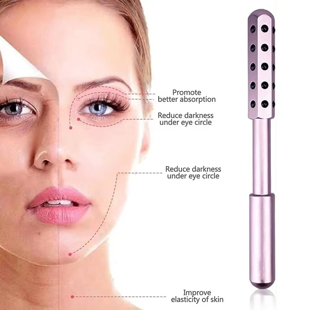 30‑Stone Germanium Beauty Stick Facial Roller – Anti‑Wrinkle Face Lift & Lymph‑Drainage Massage Wand