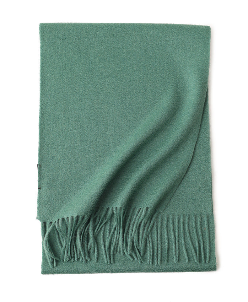 Water Ripple Pure Color Cashmere Warm Scarf