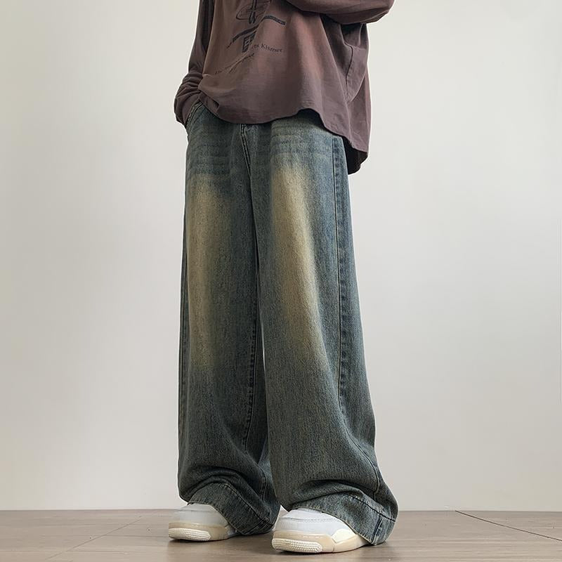 Men's Summer Wide-Leg Straight Jeans – Ruan Handsome Casual Fit
