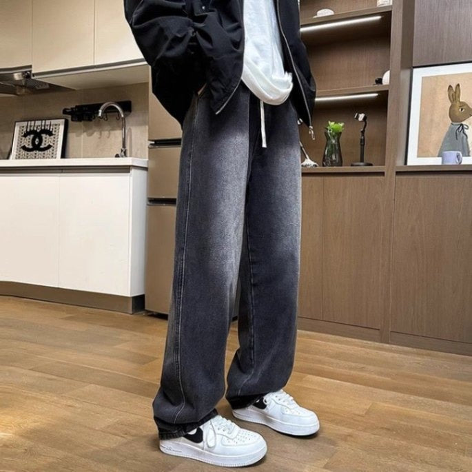 Men's Summer Wide-Leg Straight Jeans – Ruan Handsome Casual Fit