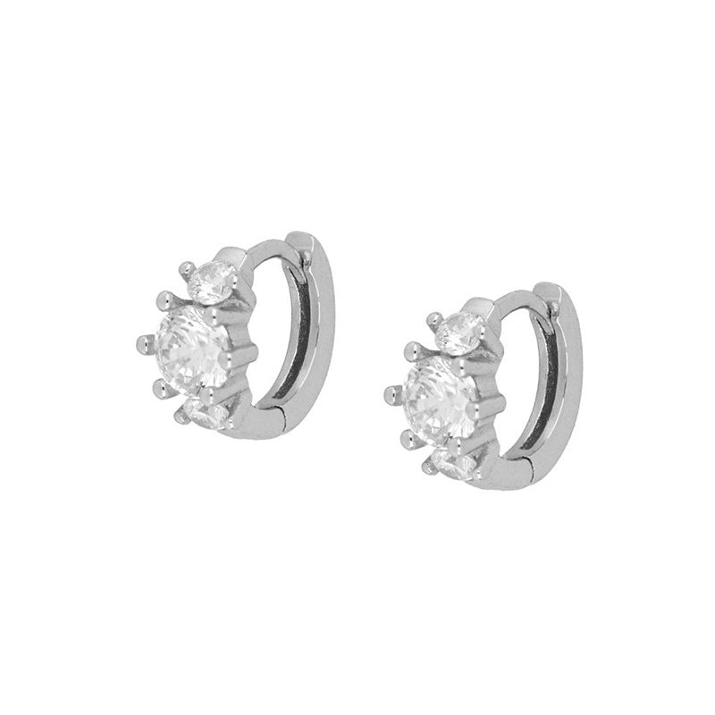 European And American Zircon Ear Clip Eardrops Hours Ear Ring