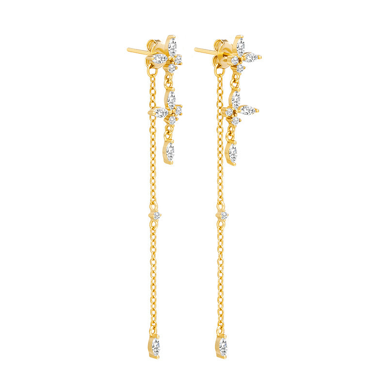 Luxury Butterfly Zircon Ear Stud Earring Fashion Trend