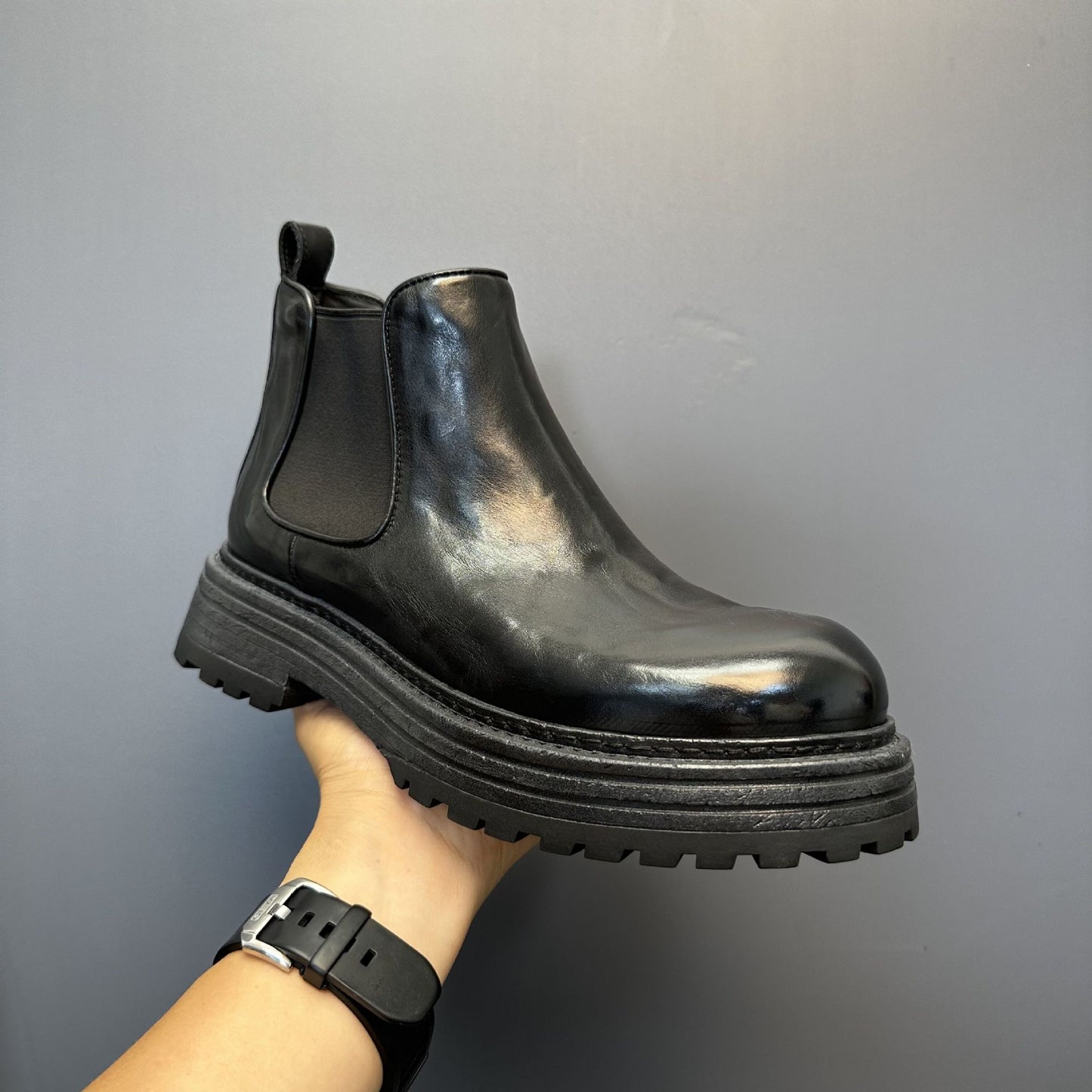 Men’s Genuine Horse Leather Retro High-Top Martin Boots
