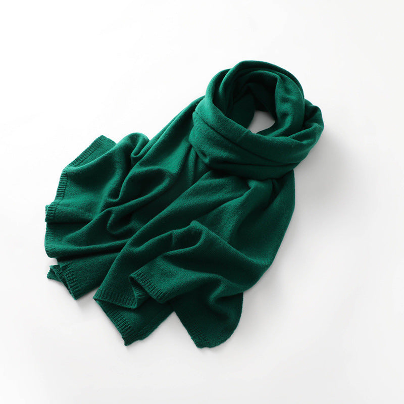 Women's Cashmere Pure Color Warm Keeping Neck Scarf