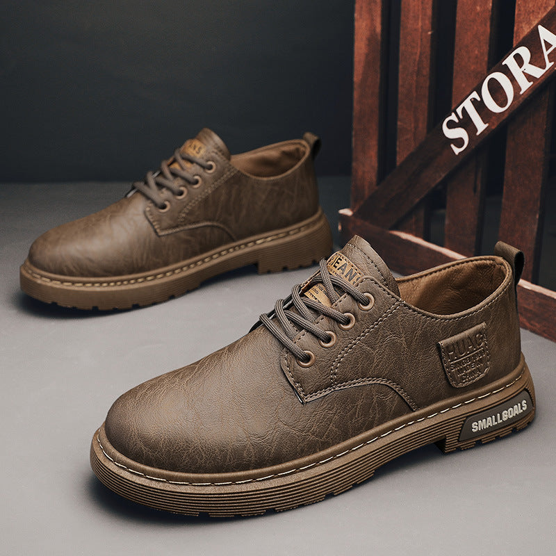 Men’s Fashion Outdoor Leather Low-Top Work Boots