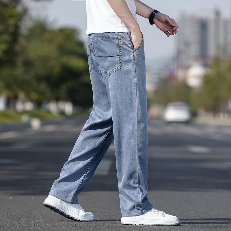 Fashion Personality Ultra-Thin Tencel Jeans for Men – Breathable & Lightweight