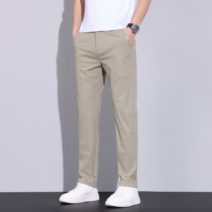 Men's High Elastic Ice Silk Quick-Drying Pants – Ultra-Light Breathable Summer Trousers