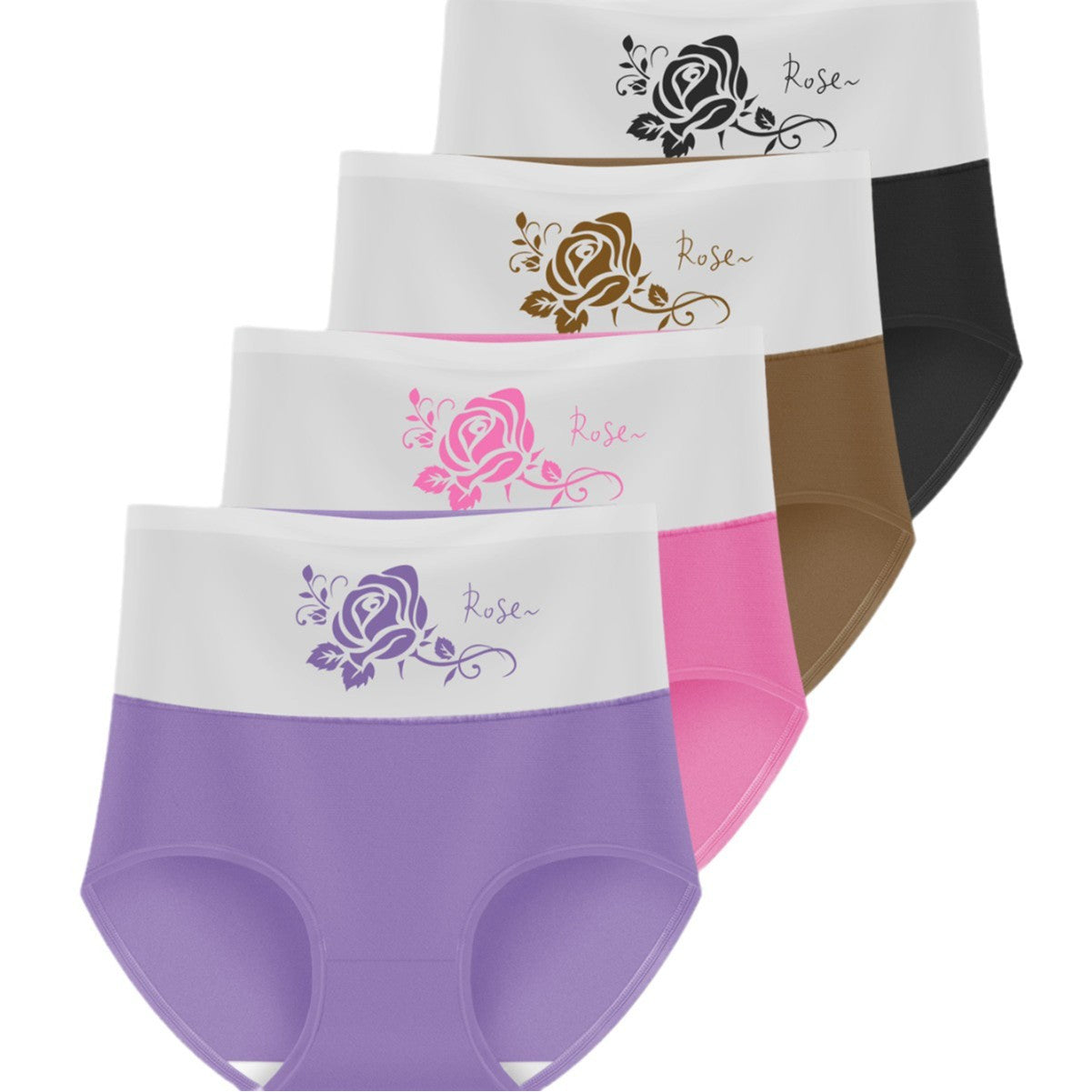 Women's High Waist Belly Contracting Large Size Cotton Underwear