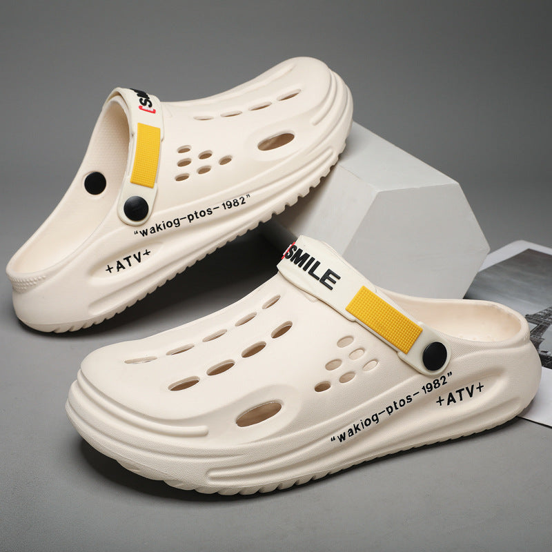 Men’s Versatile Hole Shoes – Hollow-Out Indoor & Outdoor Clogs