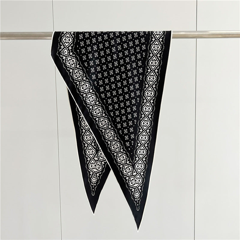 Twill Silk Scarf Women's Light Luxury