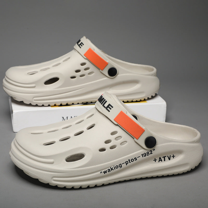 Men’s Versatile Hole Shoes – Hollow-Out Indoor & Outdoor Clogs