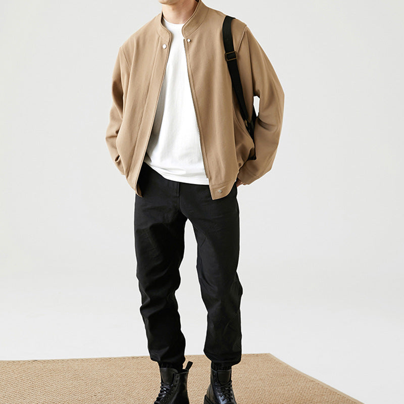 Men’s Loose Casual Pilot Jacket – Lightweight Comfortable Bomber Style Outerwear
