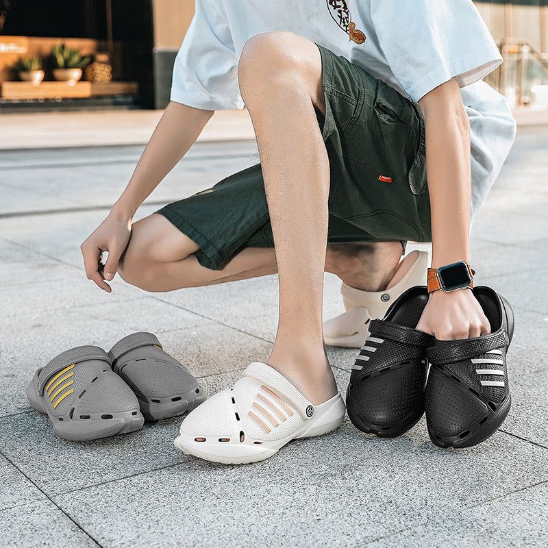 Men’s Thick-Soled Non-Slip Beach Shoes – Durable Summer Water Slides