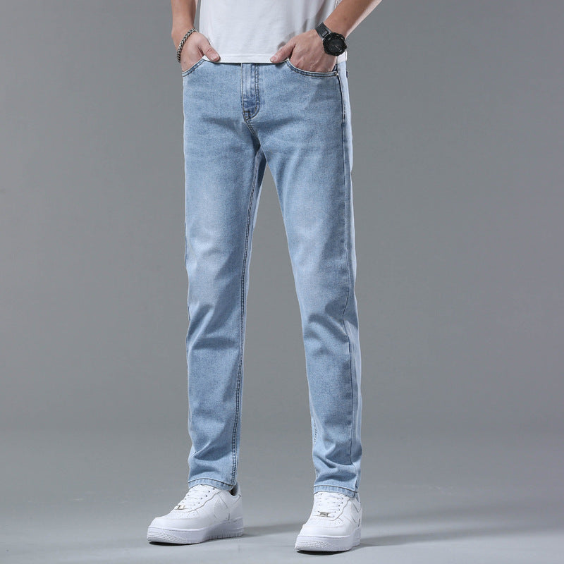 Men’s Stretch Slim Straight Pants – Sleek Fit, All-Day Comfort