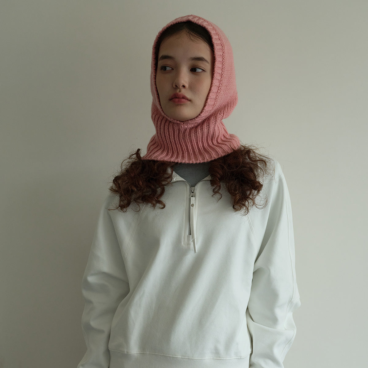 Wool Knitted Wool Keep Warm Sleeve Cap Balaclava Beanie Hat