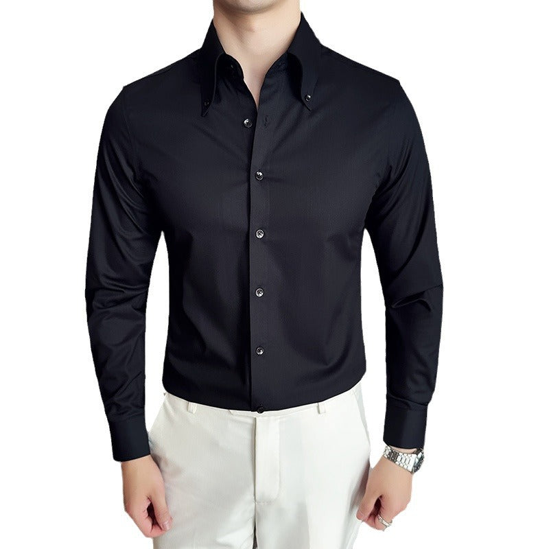 Men’s Plus-Size Non-Iron Long-Sleeve Shirt – Tailored Comfort