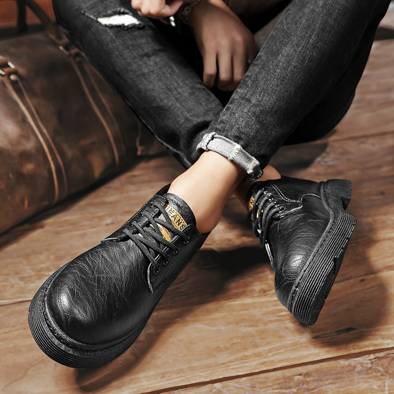 Men’s Fashion Outdoor Leather Low-Top Work Boots