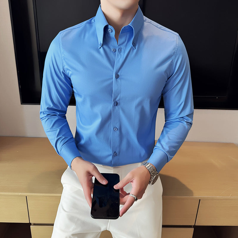 Men’s Plus-Size Non-Iron Long-Sleeve Shirt – Tailored Comfort