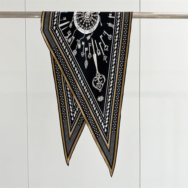 Twill Silk Scarf Women's Light Luxury