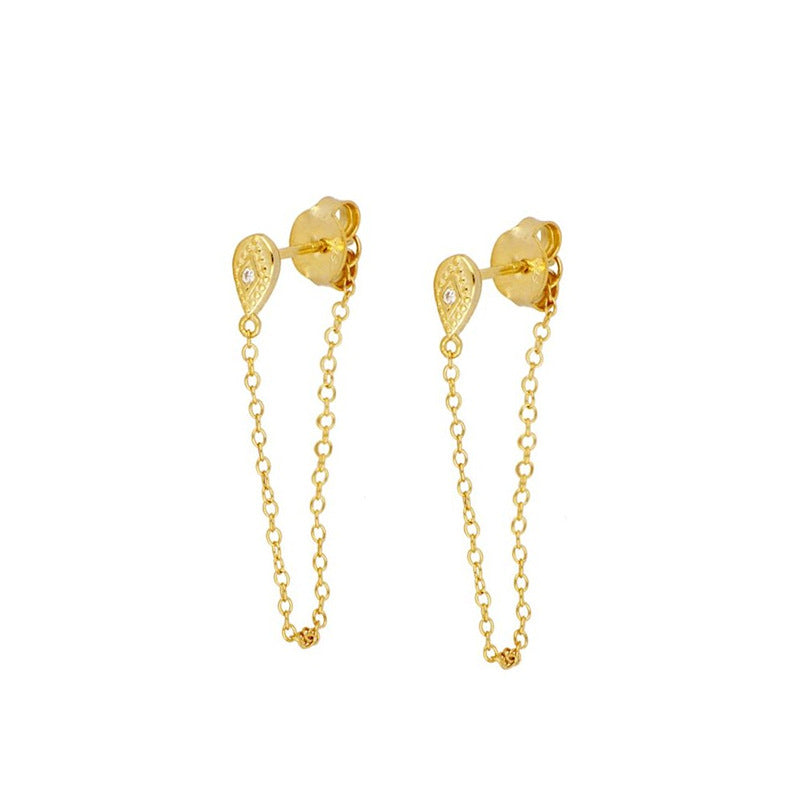 European And American Zircon Ear Clip Eardrops Hours Ear Ring