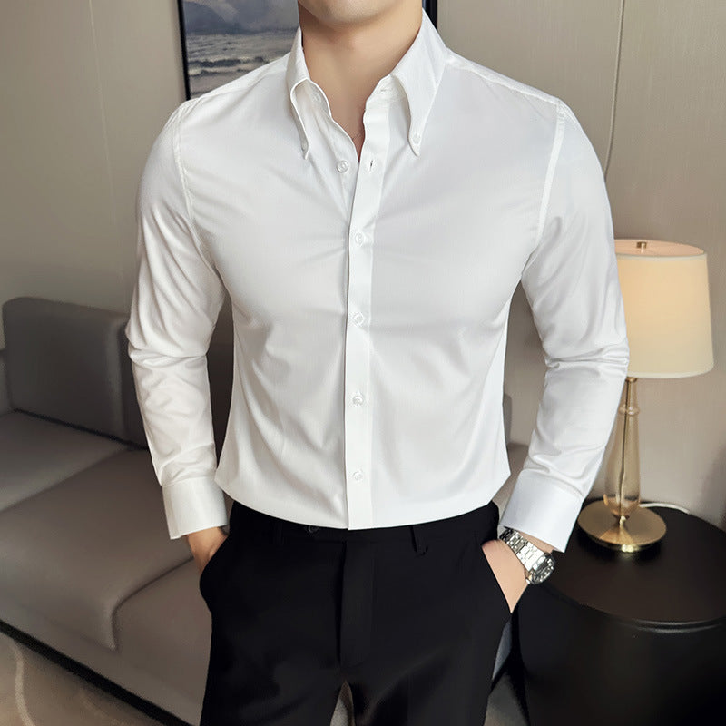 Men’s Plus-Size Non-Iron Long-Sleeve Shirt – Tailored Comfort