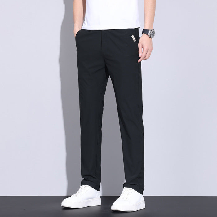 Men's High Elastic Ice Silk Quick-Drying Pants – Ultra-Light Breathable Summer Trousers