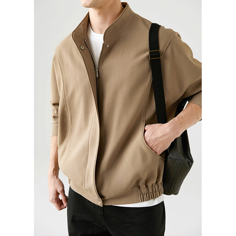 Men’s Loose Casual Pilot Jacket – Lightweight Comfortable Bomber Style Outerwear