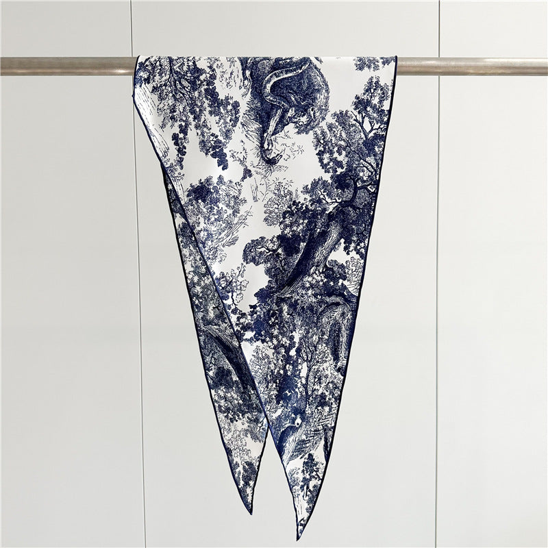 Twill Silk Scarf Women's Light Luxury