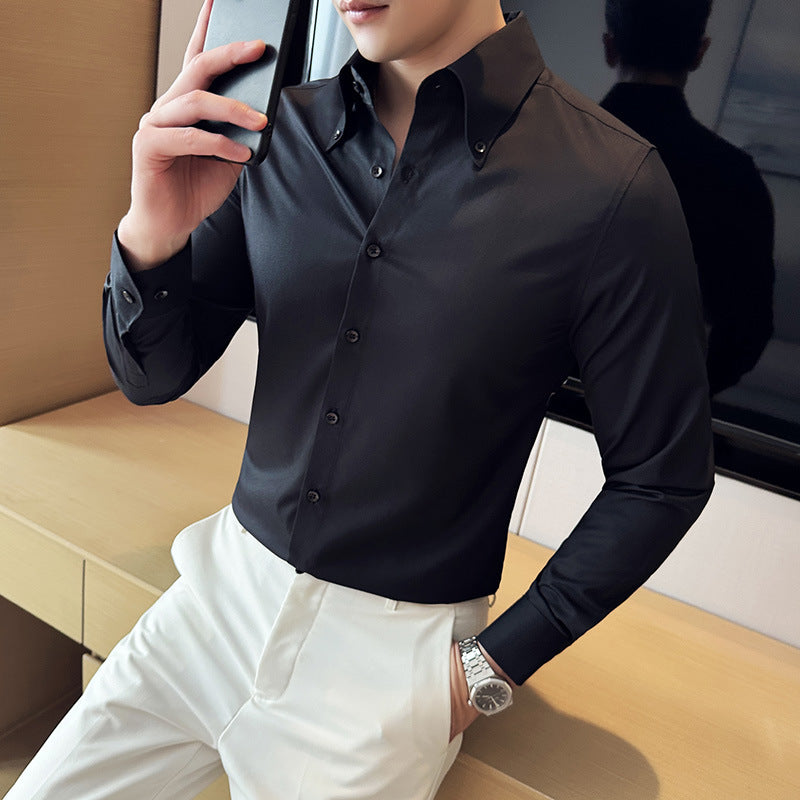 Men’s Plus-Size Non-Iron Long-Sleeve Shirt – Tailored Comfort