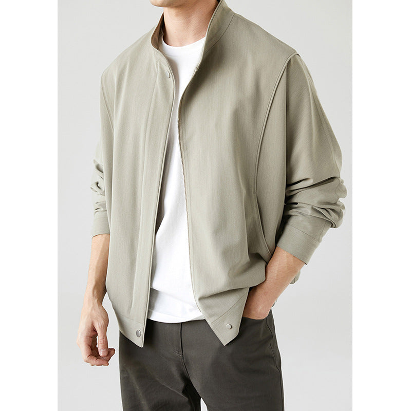 Men’s Loose Casual Pilot Jacket – Lightweight Comfortable Bomber Style Outerwear