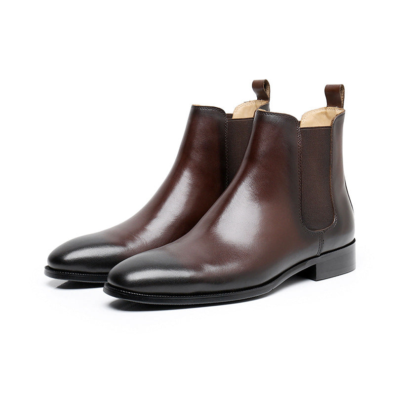 Men’s American-Style Chelsea Boots – Slip-On Leather Ankle Boots