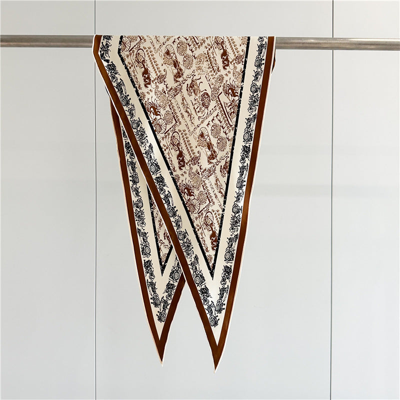 Twill Silk Scarf Women's Light Luxury
