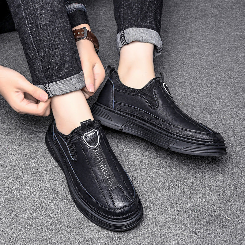Men’s Solid-Color Casual Low-Cut Travel Shoes – Everyday Round-Toe Comfort