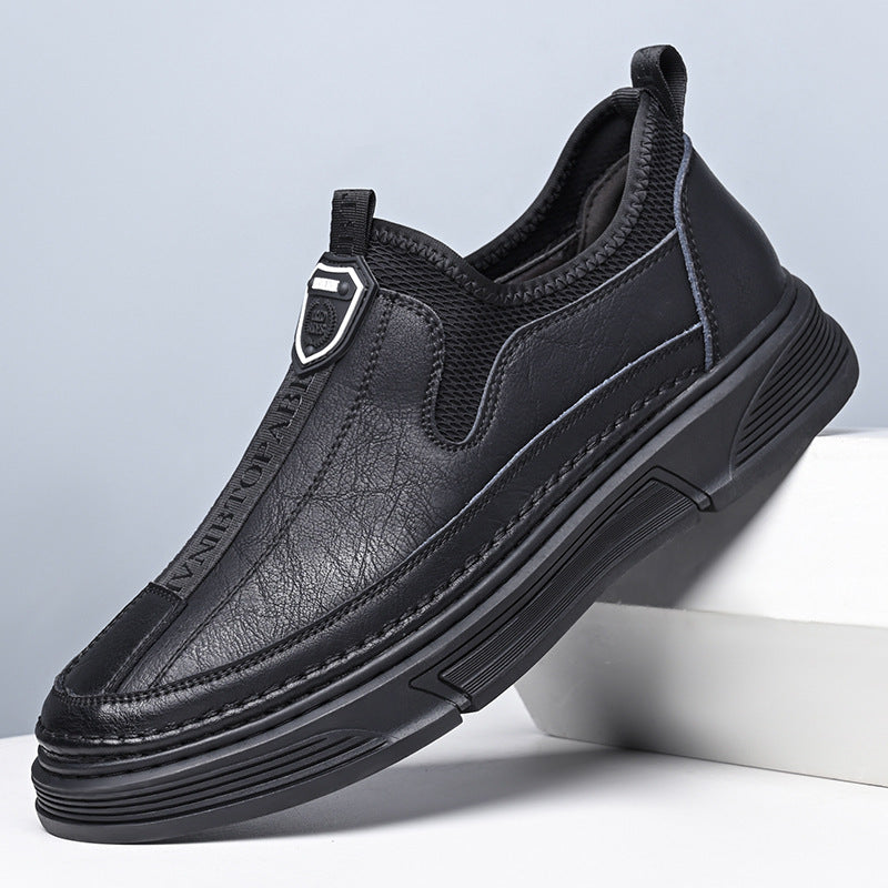 Men’s Solid-Color Casual Low-Cut Travel Shoes – Everyday Round-Toe Comfort