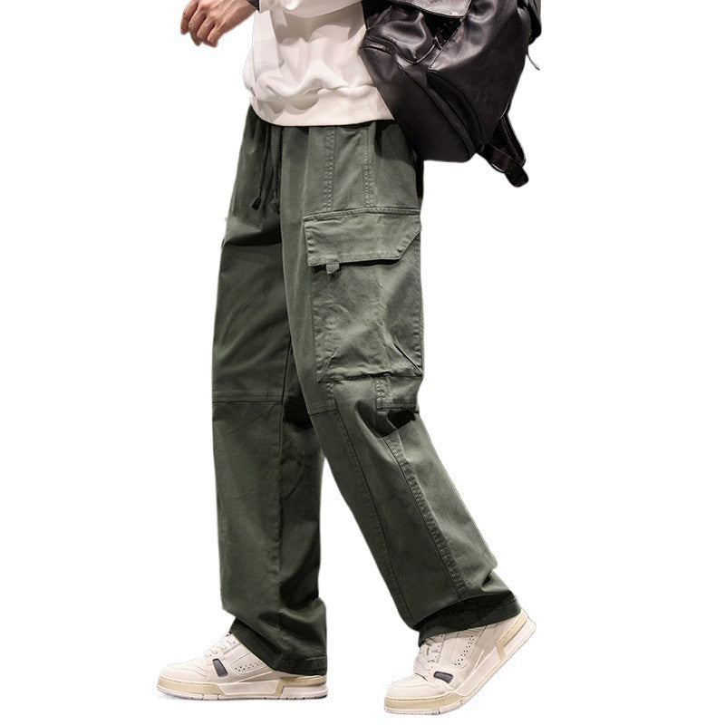 Men’s Oversized Cargo Pants – Loose Fit Straight Winter Trousers with Multi Pockets | NYLIXA