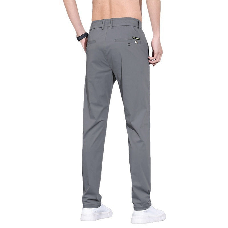 Men's High Elastic Ice Silk Quick-Drying Pants – Ultra-Light Breathable Summer Trousers