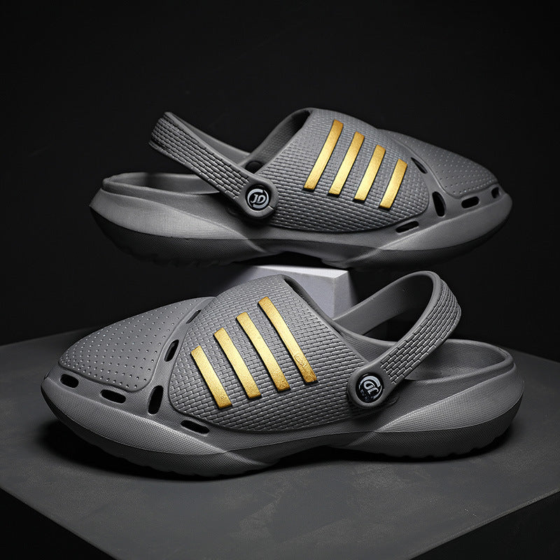 Men’s Thick-Soled Non-Slip Beach Shoes – Durable Summer Water Slides