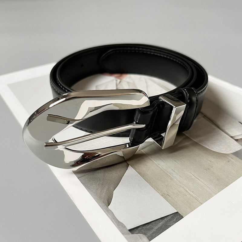 Personality Retro Metal Buckle Women's Belt