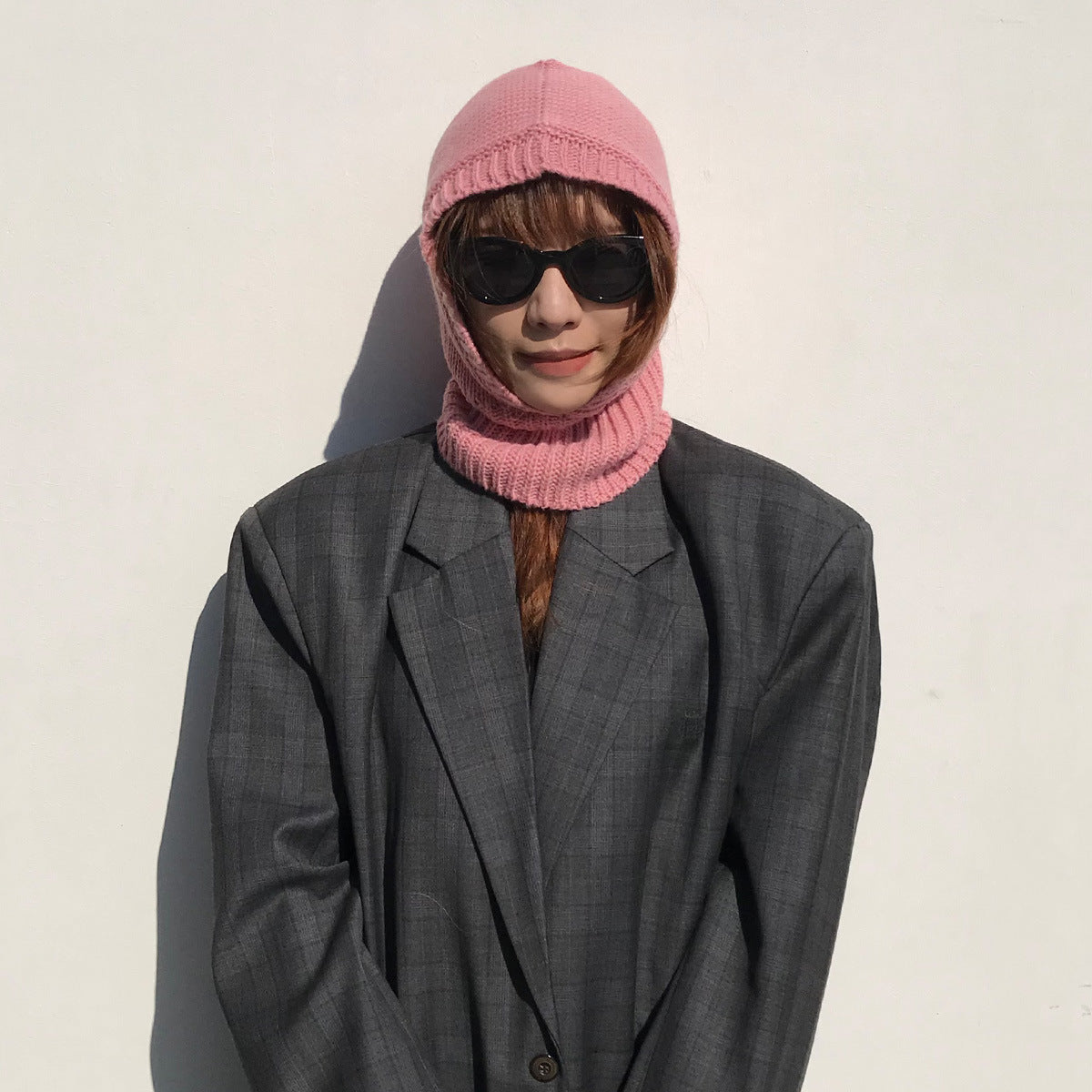 Wool Knitted Wool Keep Warm Sleeve Cap Balaclava Beanie Hat