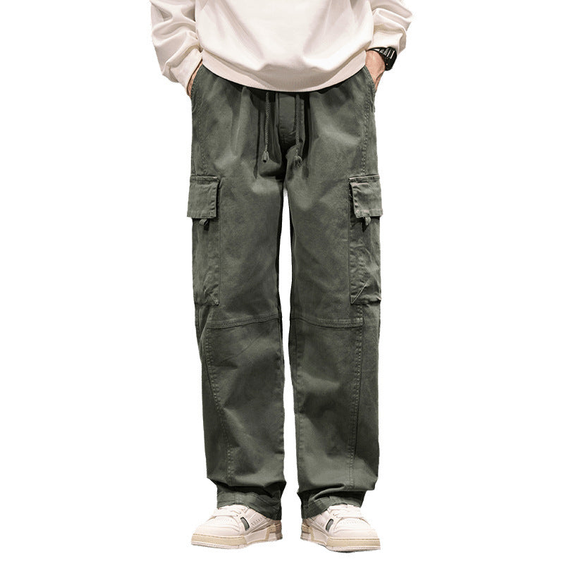 Men’s Oversized Cargo Pants – Loose Fit Straight Winter Trousers with Multi Pockets | NYLIXA