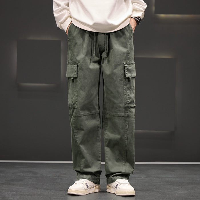 Men’s Oversized Cargo Pants – Loose Fit Straight Winter Trousers with Multi Pockets | NYLIXA