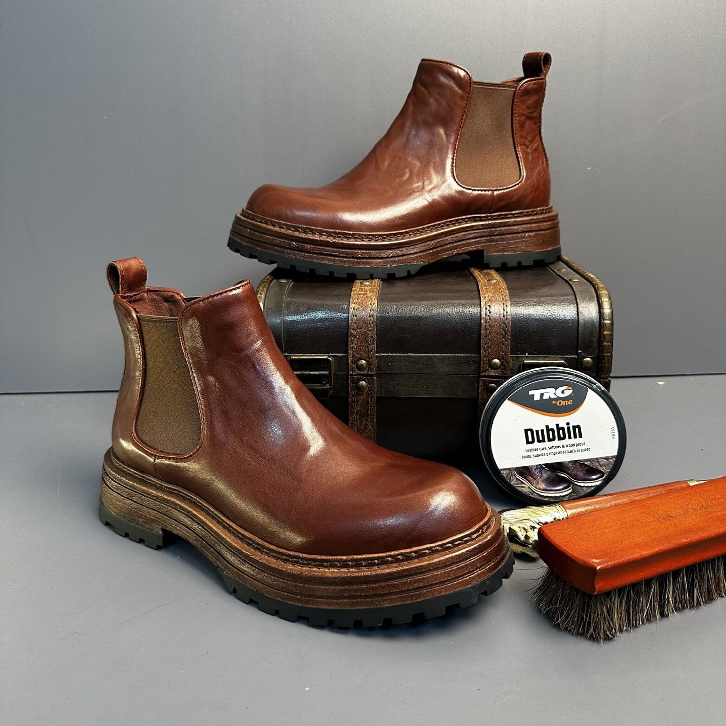Men’s Genuine Horse Leather Retro High-Top Martin Boots