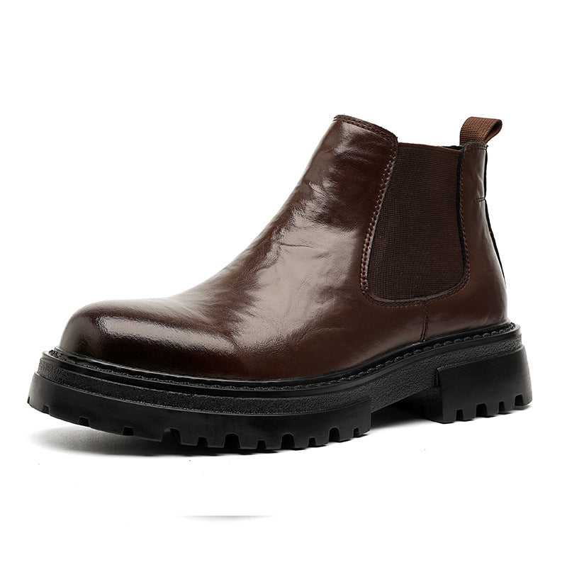Men’s Mid-Top British-Style Martin Shoes – Low-Top Design