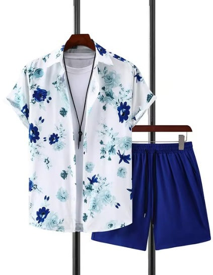Men’s 3D Digital Print Shirt & Shorts Set – Bold Summer Casual Outfit