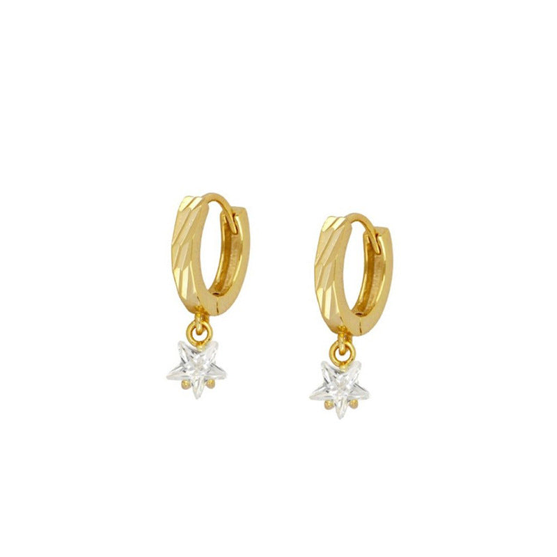 European And American Zircon Ear Clip Eardrops Hours Ear Ring