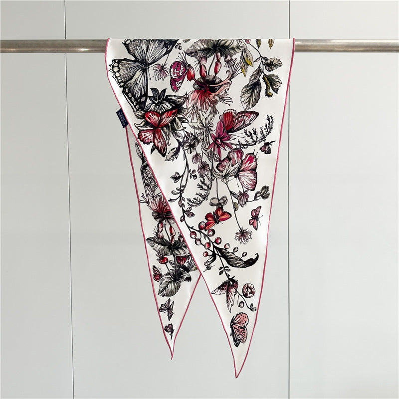 Twill Silk Scarf Women's Light Luxury